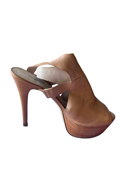 GUESS Beige Strappy Platform Heels