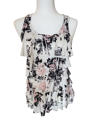 XXI Floral Tank With Ruffles.
