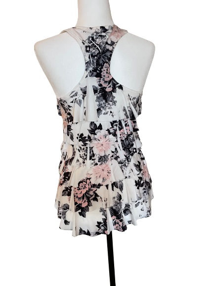 XXI Floral Tank With Ruffles.