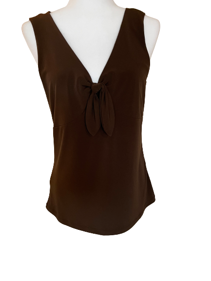 Tommy Bahama Brown Sleeveless Blouse.